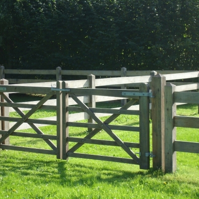 Engelse poort 3 in eiken 110 x 300 cm - Dubbele poort