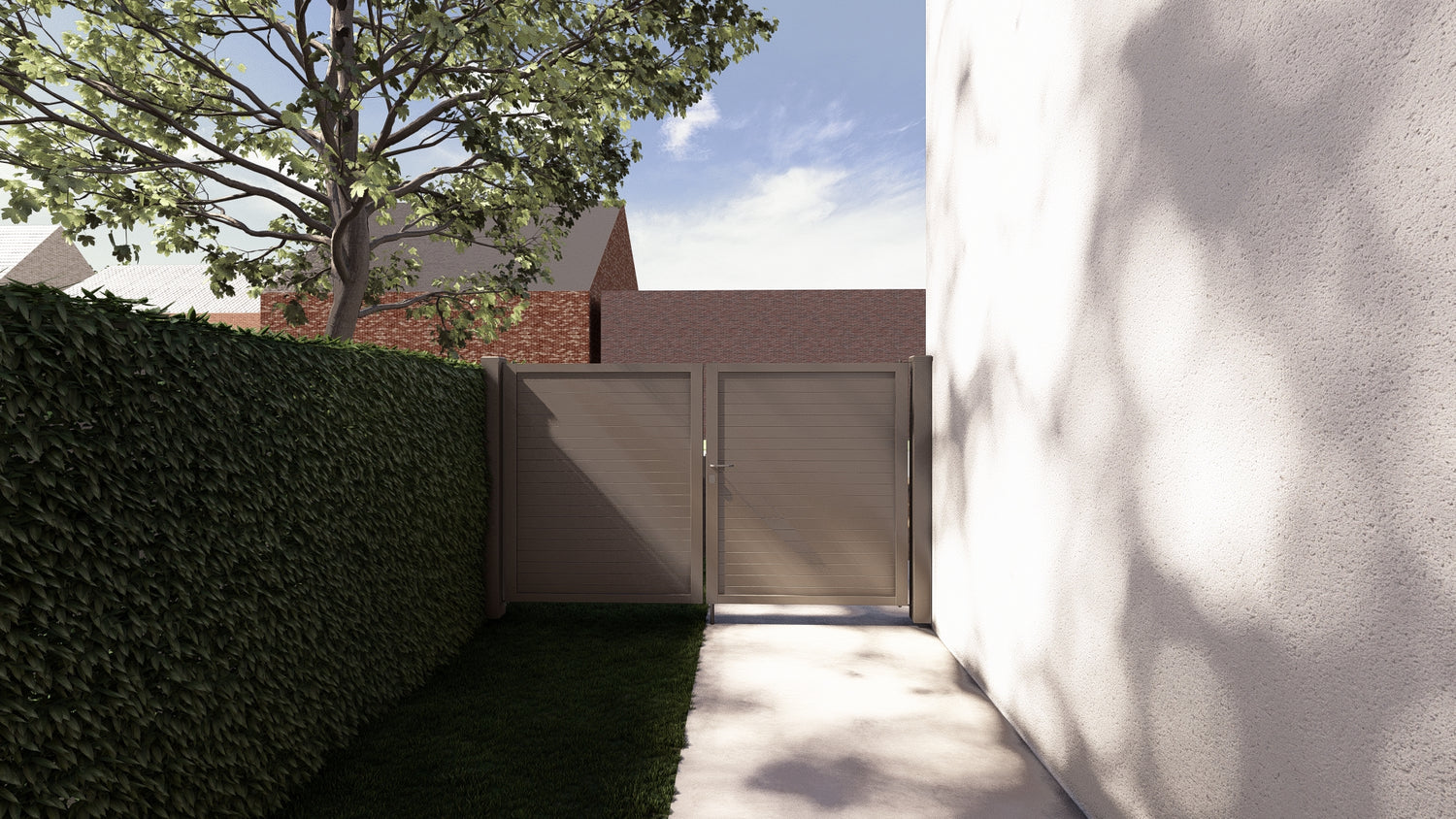 Portail Alzebra horizontal double plein