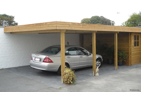 Carport moderne attenant avec rangement