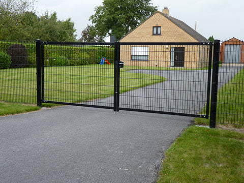 G draaipoort staalmatvulling - dubbele vleugel