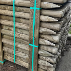 Bundel grenen palen gepunt doa 6 cm 2m50