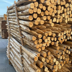 Pak kastanjehouten palen 6-8 cm met volumekorting bij Prindal-Hout
