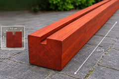 padouk vierkante paal voor padouk planken