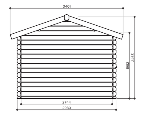 Classic line seriewerk - wanddikte 28mm - 418x298cm (2 ingangen)