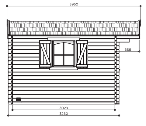 Classic line  - épaisseur de paroi 40mm - 388x328cm