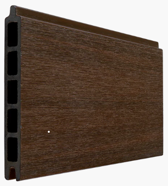 Washington Premium composiet tuinscherm kleur Ipé – stijlvolle onderhoudsvrije composiet schutting met houtstructuur