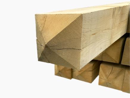 Frans eiken paal 14x14x240 cm met diamantkop voor tuinpoort