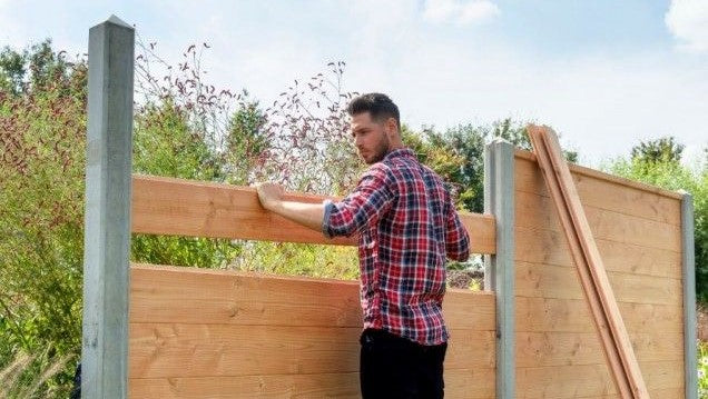 Poteau intermédiaire en béton - 11,5x11,5x278cm