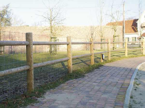 Paardenafsluiting: rond gefreesde ligger