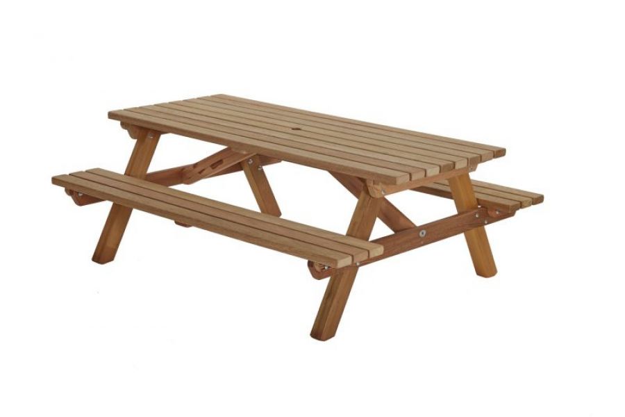 Table de pique-nique en bois dur tropical