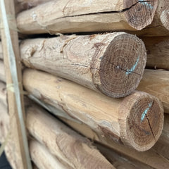 Robinia palen van duurzaam hardhout voor natuurlijke afrastering en tuinomheining Dia 6 tot 8 cm
