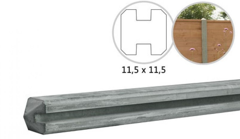 Poteau coin en béton - 11,5x11,5x278cm