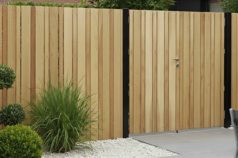 Portail de jardin Saima en iroko