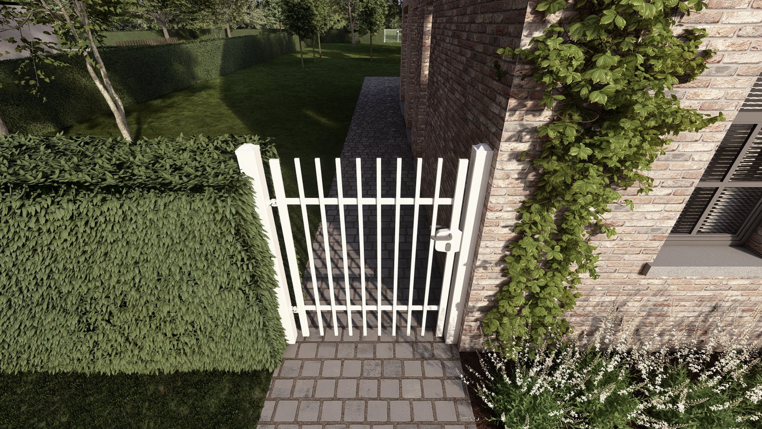 Portail battant G traversa simple vantail