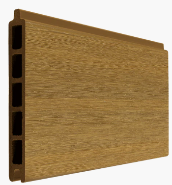 Washington Premium composiet tuinscherm kleur Teak – stijlvolle onderhoudsvrije composiet schutting met houtstructuur