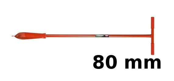 Spiraalboor van polet met kop van 80 mm