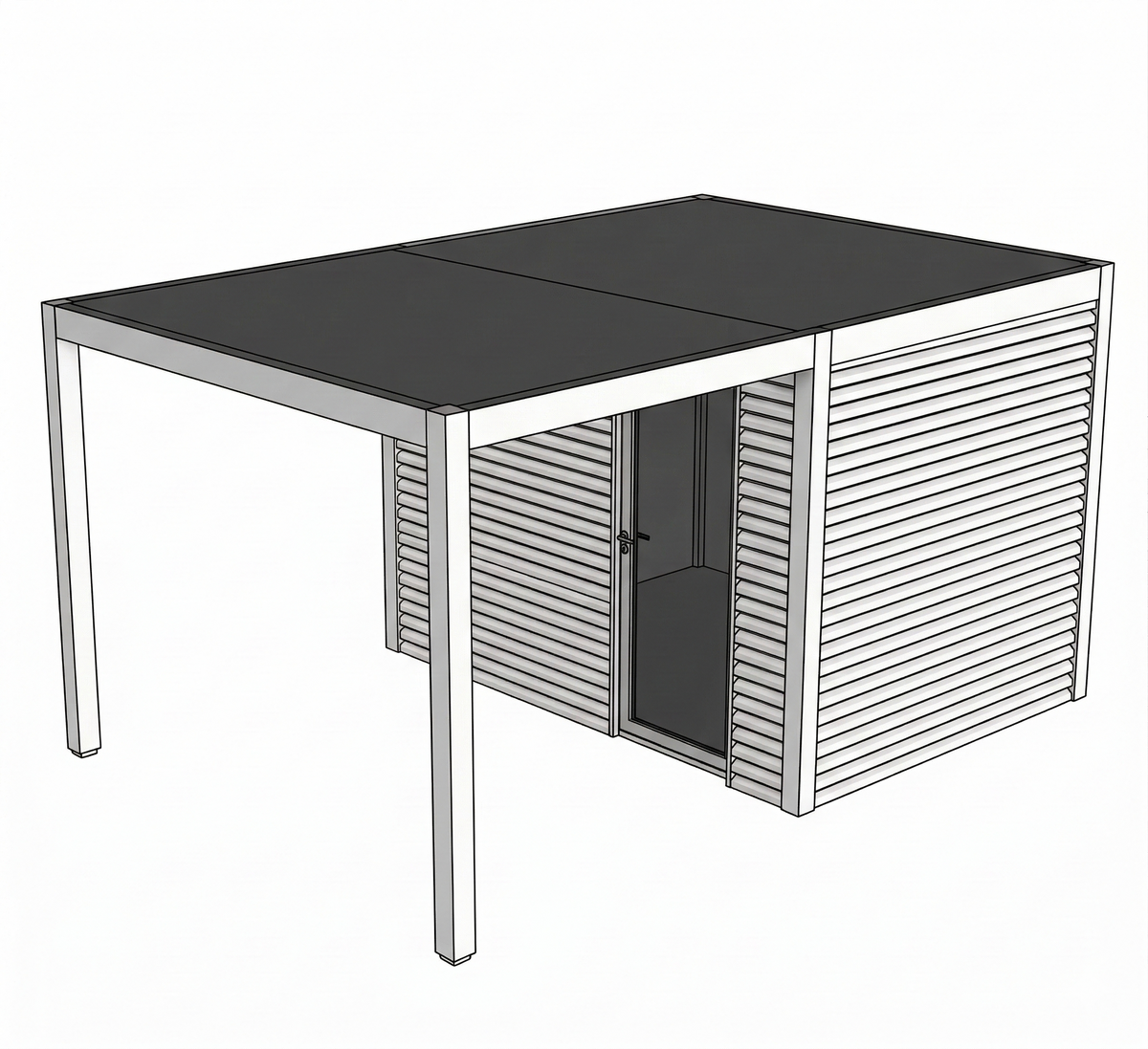 Débarras Malibu (aluminium RAL9010)