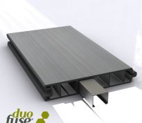 Rabatplank in houtcomposiet 27 x 150 x 1800 mm - Stone grey
