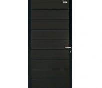 Modular deur in houtcomposiet 195 x 90 cm - Antraciet + antraciet