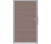 Solid deur - 180 x 100 cm - Terra - Zilvergrijs kader