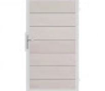 Solid Grande deur - 180 x 100 cm - Bi-color wit - Zilvergrijs kader