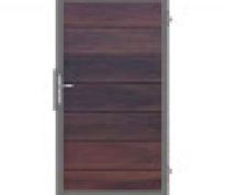 Solid Grande deur - 180 x 100 cm - Notenbruin - antraciet kader