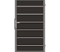Solid Grande deur - 180 x 100 cm - Antraciet - antraciet kader
