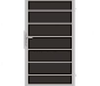 Solid Grande deur - 180 x 100 cm - Antraciet - Zilvergrijs kader