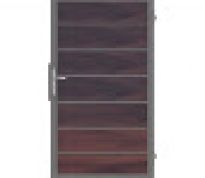 Solid Grande deur - 180 x 100 cm - Notenbruin - antraciet kader