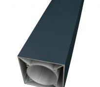 Aluminium paal 90 x 90 x 2002 mm - Antraciet grijs
