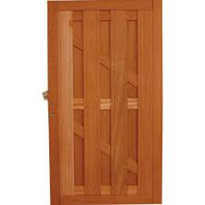 Charmant deur in tropisch hardhout 180 x 100 cm inclusief hang- en sluitwerk