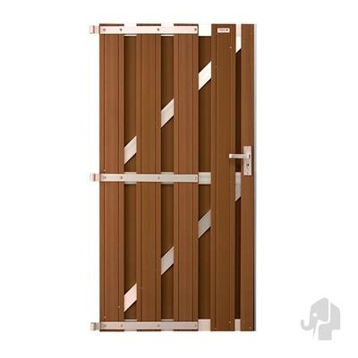 Panama  deur in houtcomposiet 180 x 90 cm - Bruin