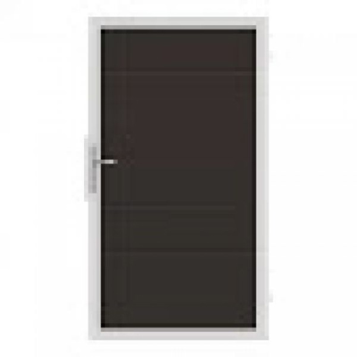 Solid Grande deur - 180 x 100 cm - Antraciet - Zilvergrijs kader