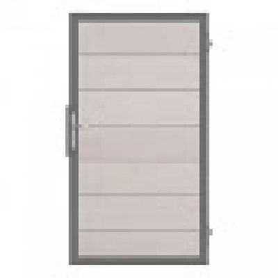 Solid Grande deur - 180 x 100 cm - Bi-color wit - antraciet kader