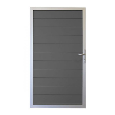 Lumino deur in aluminium 180 x 100 cm - Antraciet grijs