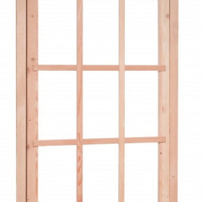 Fenêtre en douglas 9 compartiments 89,8 x 136,3 cm - Non-traité