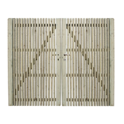 Domino poort in geïmpregneerd hout 180 x 200 cm