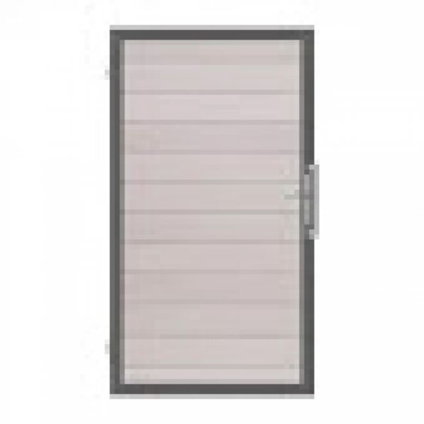 Solid deur - 180 x 100 cm - Bi-color wit - Antraciet kader