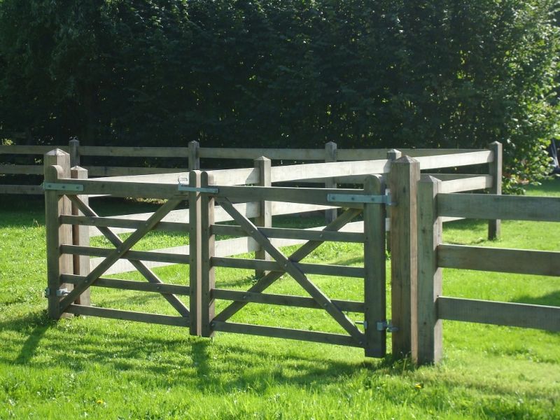 Engelse poort 3 in eiken 110 x 400 cm - Dubbele poort