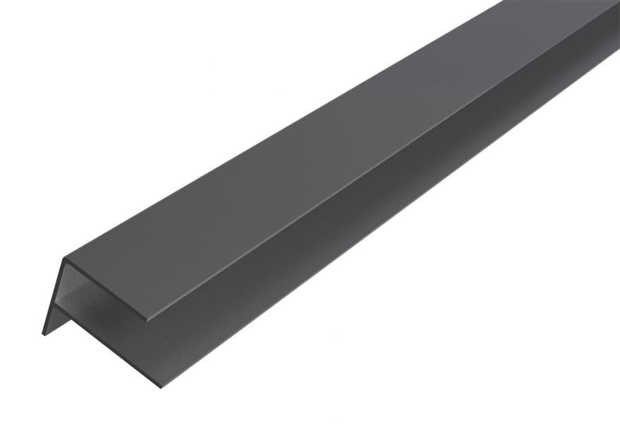 F-profiel voor weo Modern gardenwall 1 en 2 -  65 x 85 x 3000 mm - Dark grey